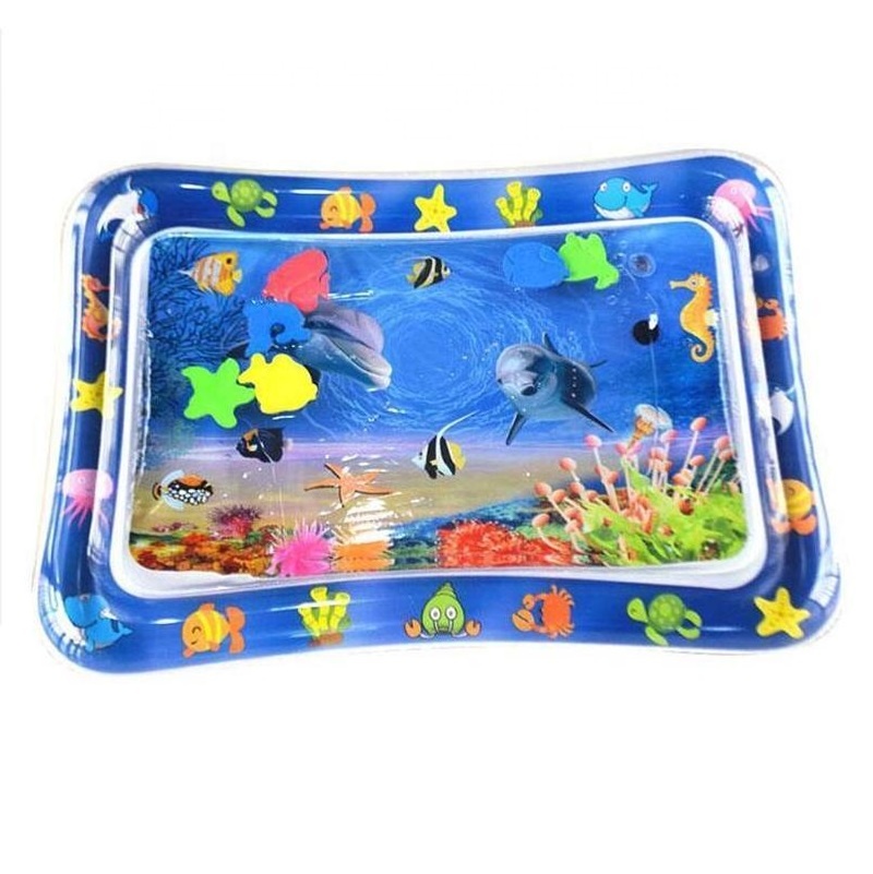 Huiye Tummy Time Inflatable Shark Baby Water Play Mat Sensory Toys Infant & Toddlers Kids Toy