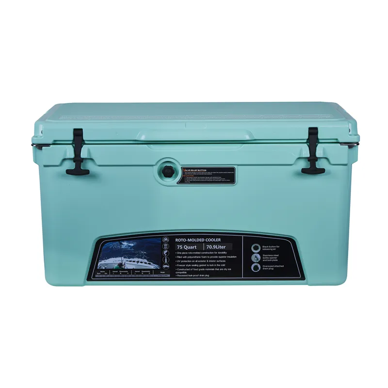 Kuer 75QT roto molded plastic ice chest cooler box, cooling box for fishing camping