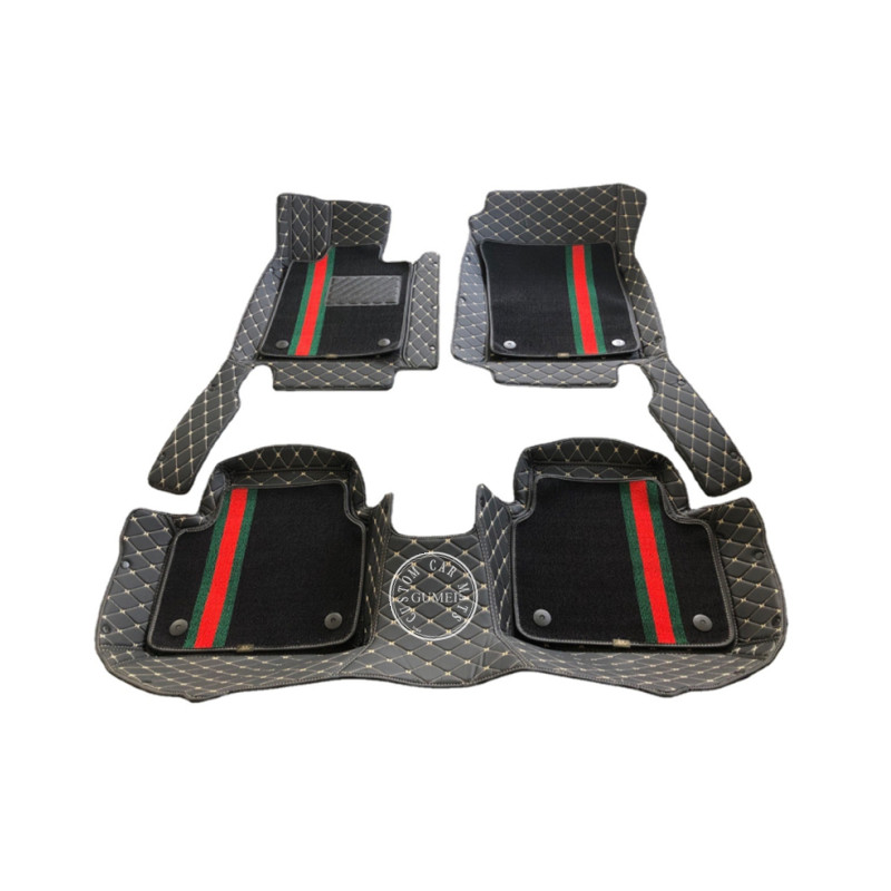 Factory Wholesale customized 4 pieces of 5D/7D leather car floor mat fit for TOYOTA LC200/LC100/PRADO/Avalon