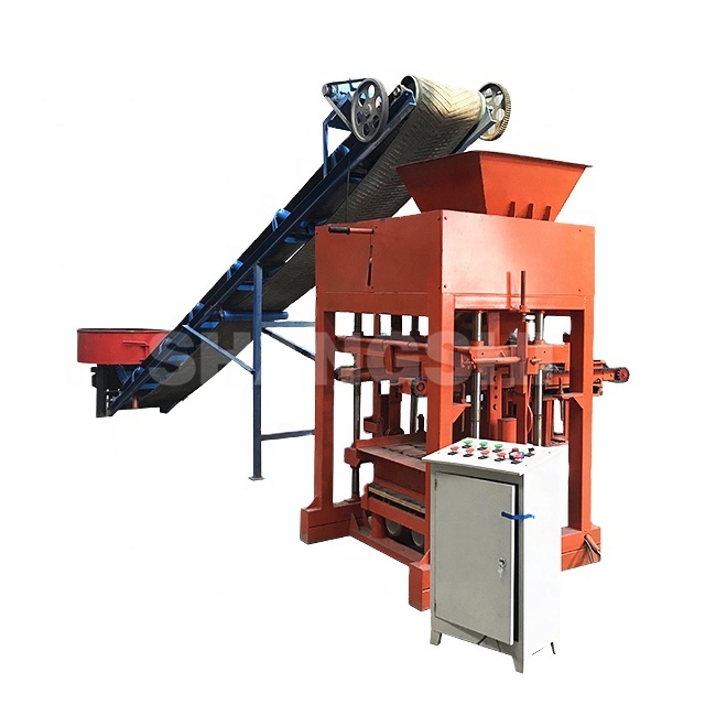 QTJ4-40B Interlocking brick block making machine cement stock bricks making machine in Ghana