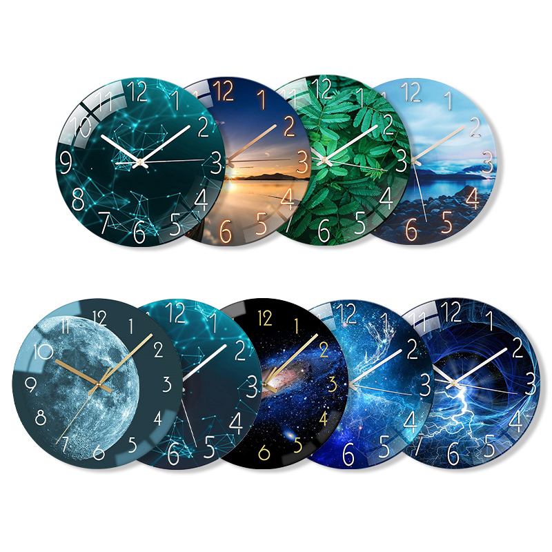 2024 New Modern Nordic Minimalist Mdf Wood Wholesale Wall Clock Custom Round Silent Simple Clock Decoration