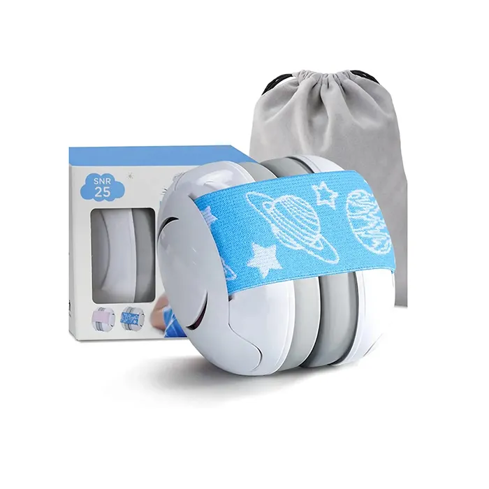 Anti-noise Earmuff Infant Baby Hearing Protection Earmuffs Sleeping Portable Baby Elastic Strap Anti Noise