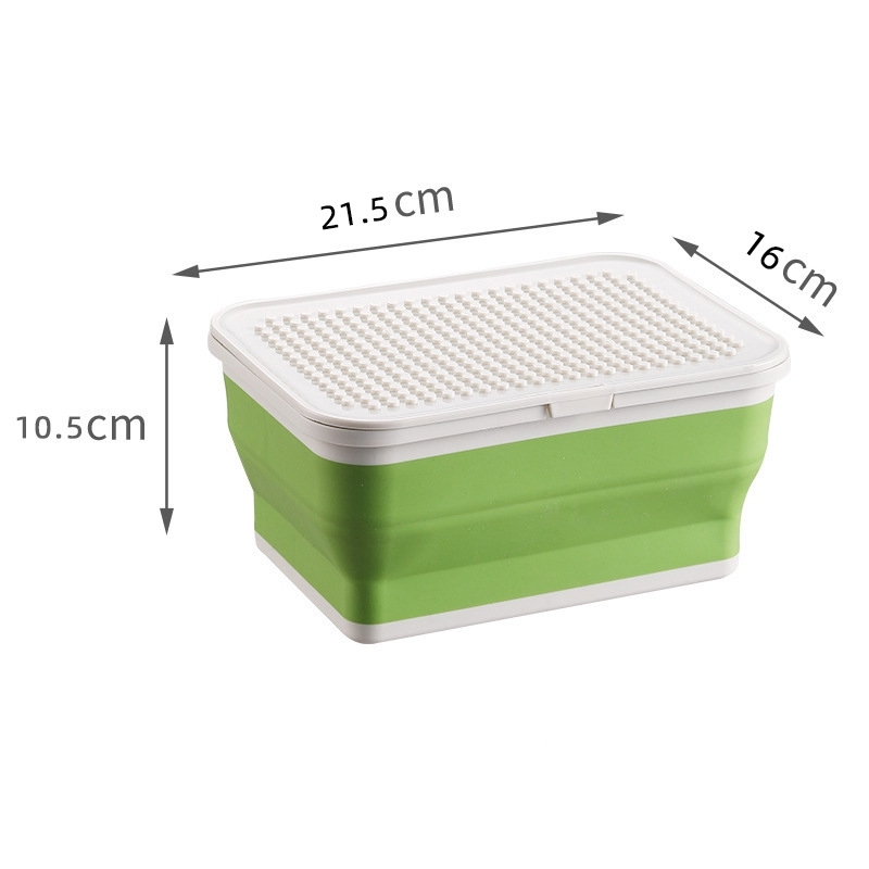 Modern Multifunctional Kids Toy Storage Organizer Container Silica Gel Foldable PP Building Brick Blocks Base Home Plastic