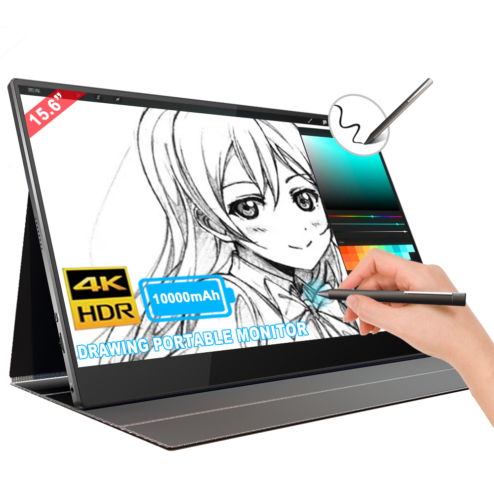 15,6 дюймовый Лучший 4K usb-c type-c сенсорный ЖК-экран, портативный двойной раздвижной монитор, двойной экран для ноутбука, расширение экрана