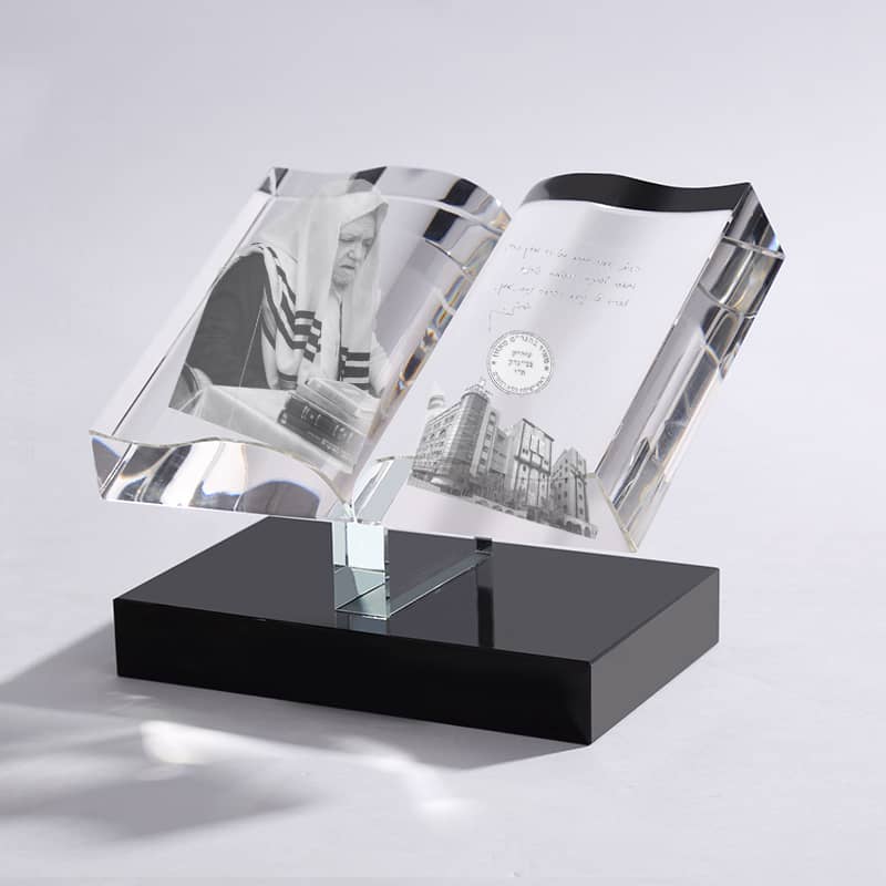 Хит продаж, OEM, оптовая продажа, индивидуальная 3D гравировка, книжка с кристаллами K9, пресс-папье, религиозные награды Дубая, сувенир народного искусства