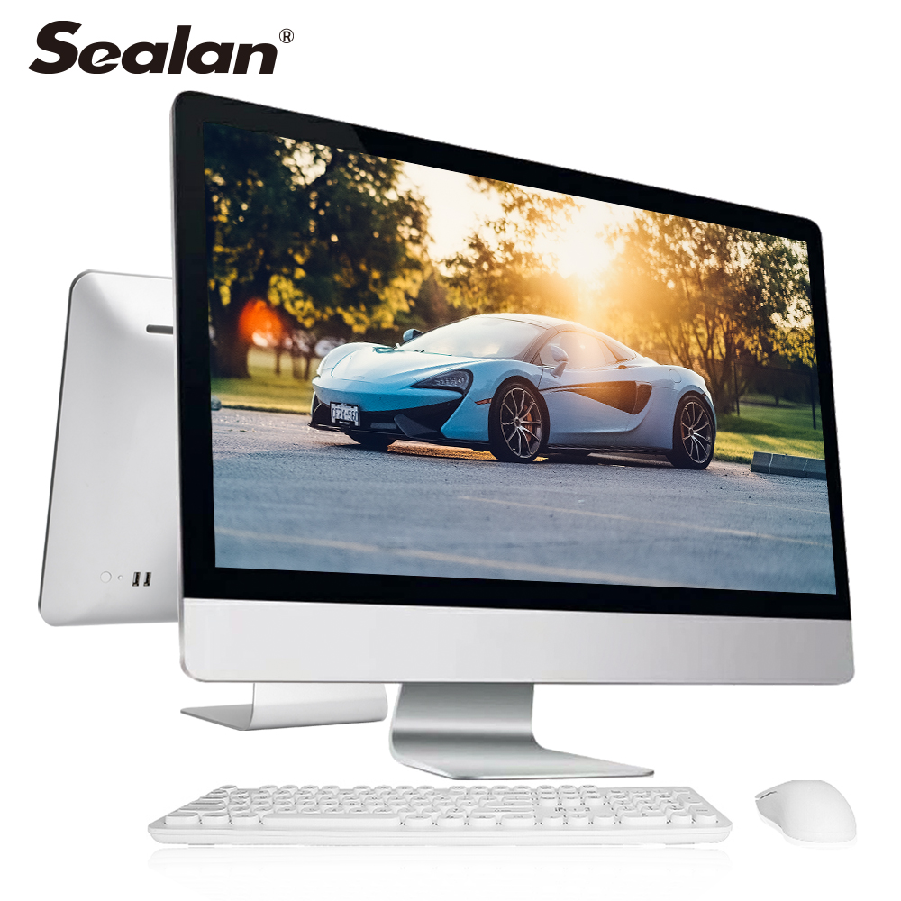 SEALAN 23,6 дюймов настраиваемая память 8g ssd 480g aio pc 1920*1080p бизнес моноблок все в одном компьютер Настольные компьютеры