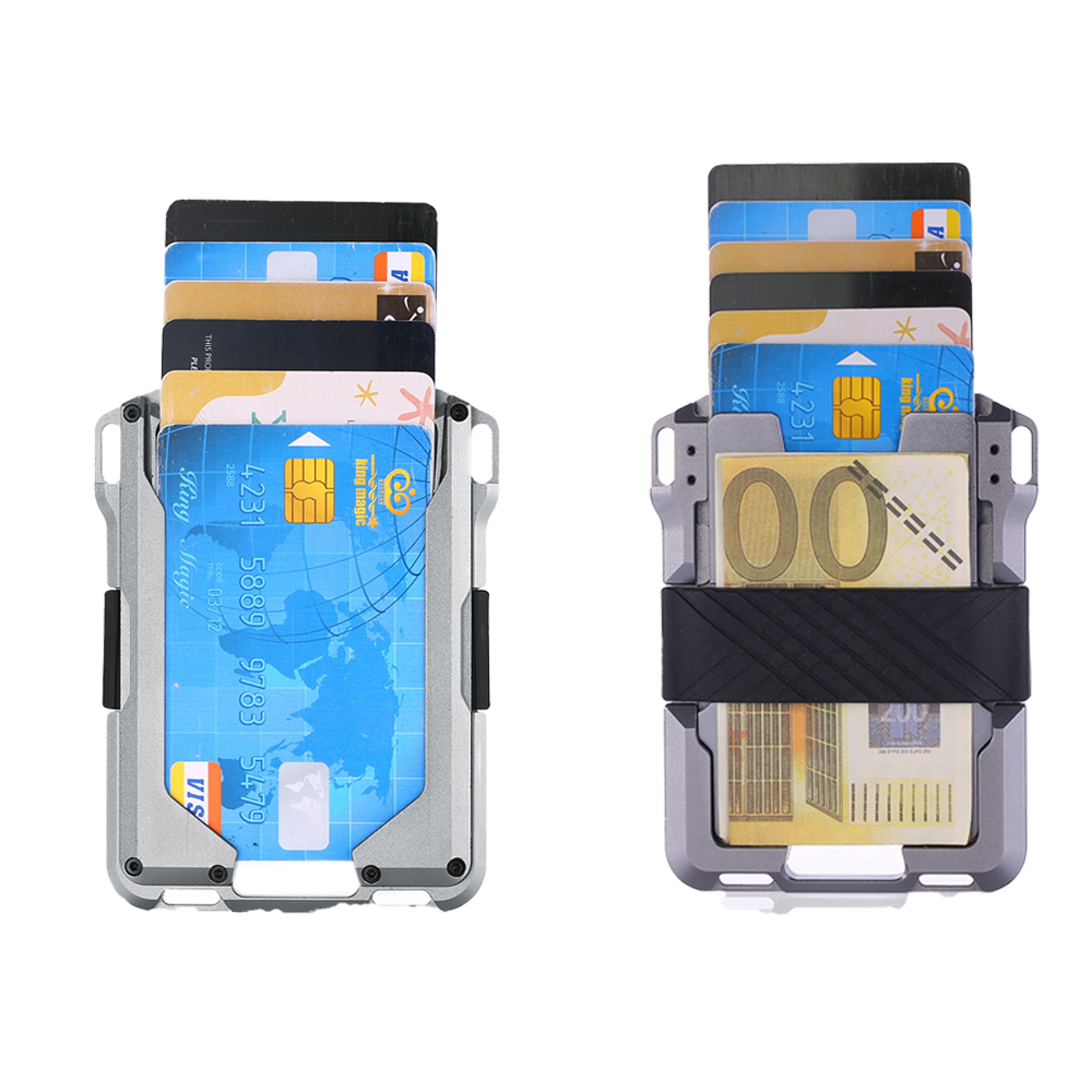 Minimalist credit card holder men women travel card case aluminum box wallet