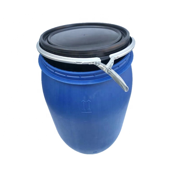 160l hdpe открытый пластиковый барабан со стальным фиксирующим кольцом