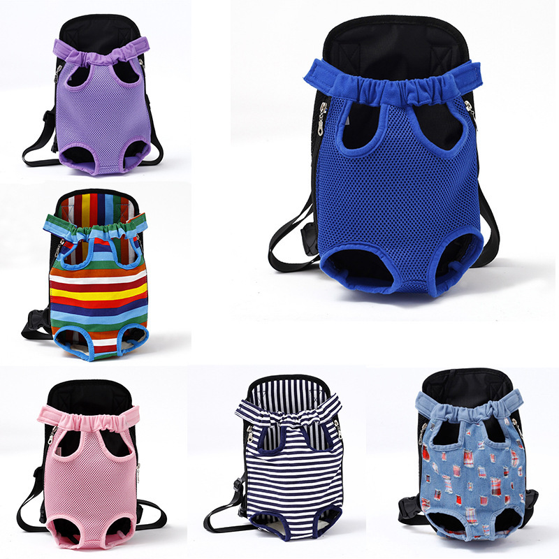 ZOOYA Cross-shoulder Stripes Pet Carrier Bag Breathable Dog Travel Bag 2020 New Style Pet Dog Carrier Backpack
