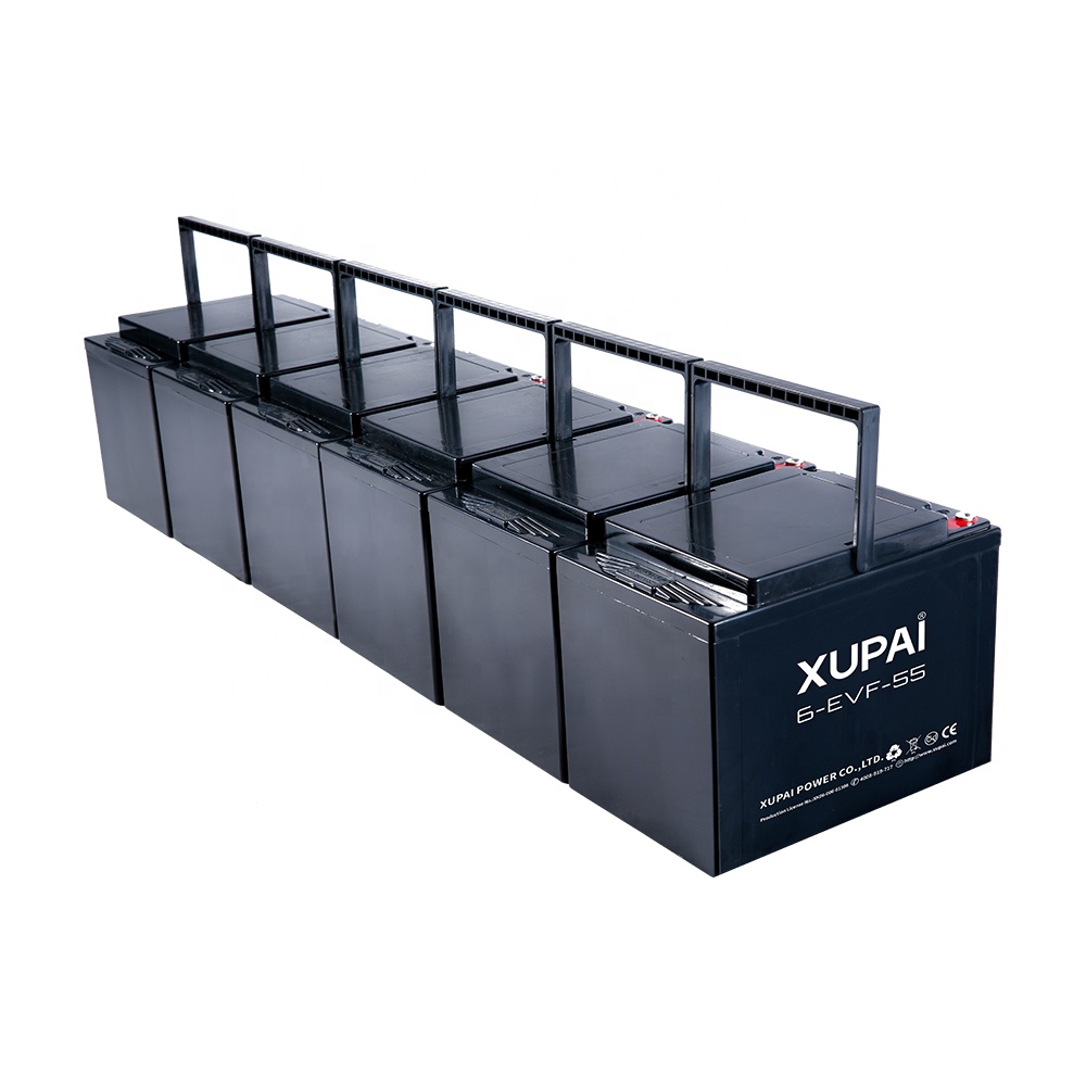Обновленный аккумулятор XUPAI для электровелосипеда, скутера, автомобиля, 12 В, 55 А/ч, 6-EVF-55, 48 В, 72 В, 60 в
