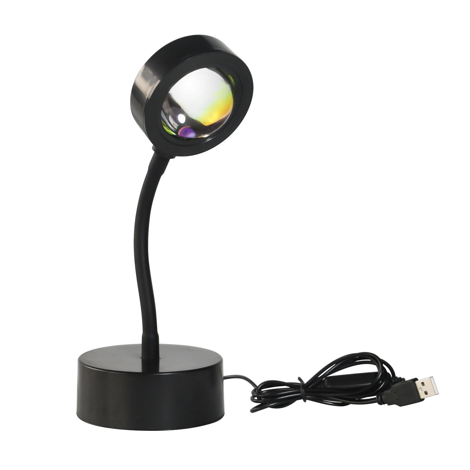 UFO Sunset Lamp Rainbow Atmosphere Led Night Light Sunset Projector Lamp Bedroom Decor Background Home Decoration Colorful Lamp