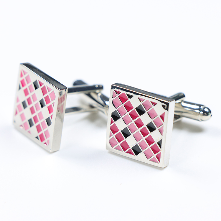 French cufflink set Customised Logo Metal Cuff Links Men button cufflink