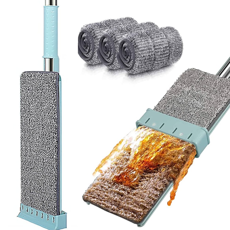 cleaning accessories 360 Scratch Bucket Mop Magic Microfiber Household Hand Wash Free Lazy Flat Mop Squeeze Out Wet and Dry Mop
