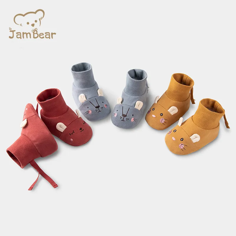 Jambear Boots Shoes Baby Boots Cute Baby Cartoon Embroidery Custom Pure Cotton OEM Service Unisex Support Infants & Toddlers