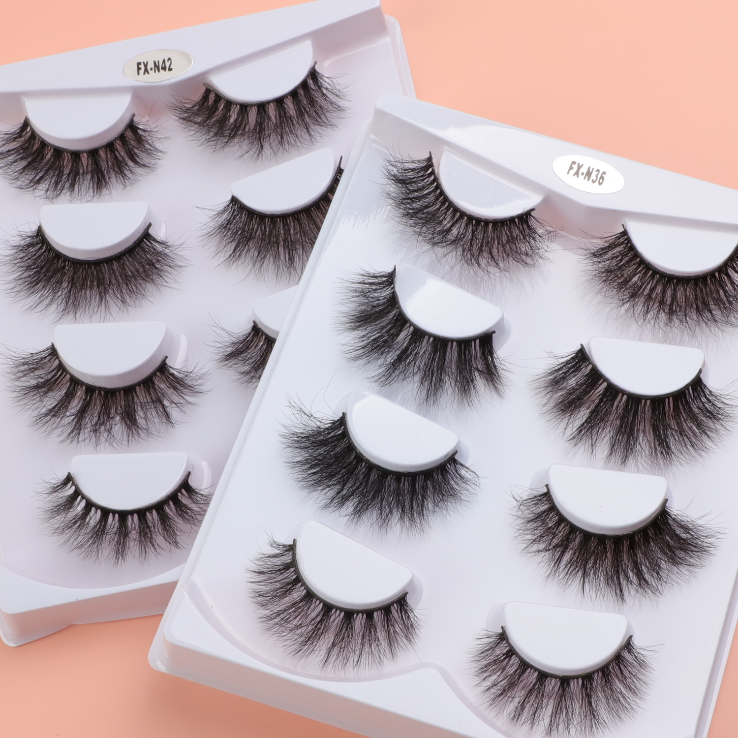 4 пары шелковых ресниц Lymee beauty, пушистые ресницы из искусственной норки, прозрачная лента, накладные ресницы 3D