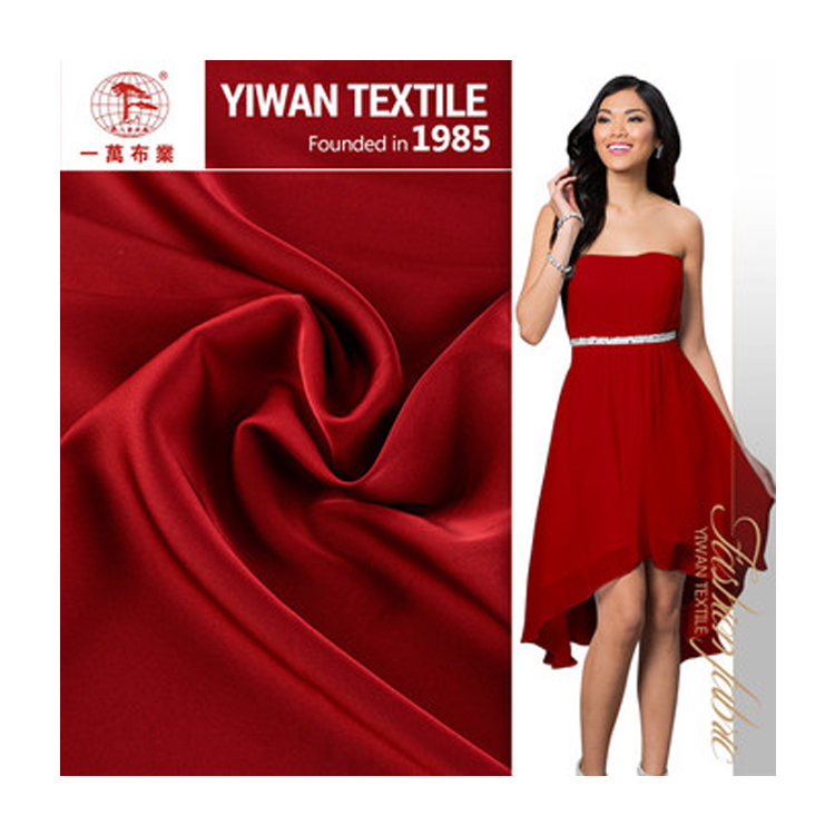 Best-selling Polyester And Spandex silk satin fabric for garment