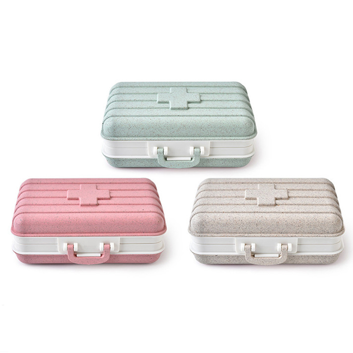 BPA FREE Medicine candy storage box with Multiple squares Travel Essentials