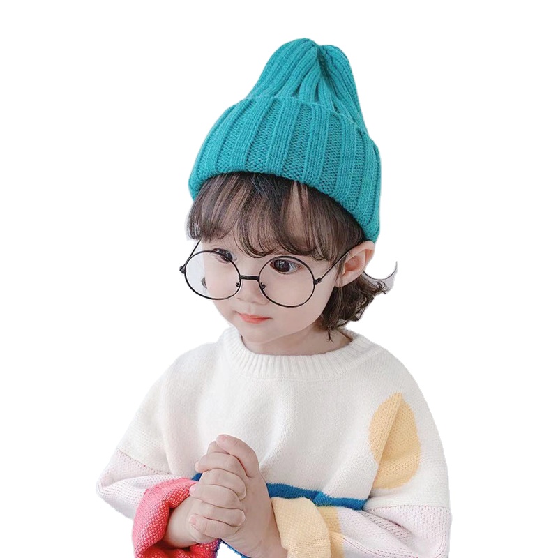 L 679 Knitted Hats For Kids Wool Hat Korean Boys And Girls Skullies beanies Hoodies Winter Knitted Beanie