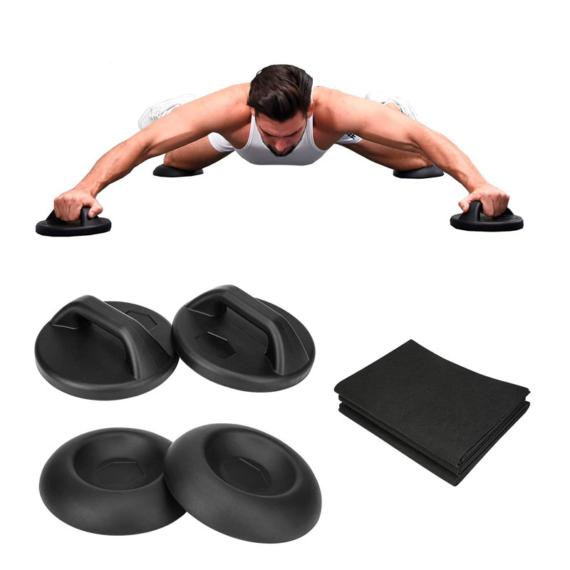 Fitness Tool Push Up Stands Push-ups Bar with Kneeling Sliding Plates for Chest Training Equipment Exercise