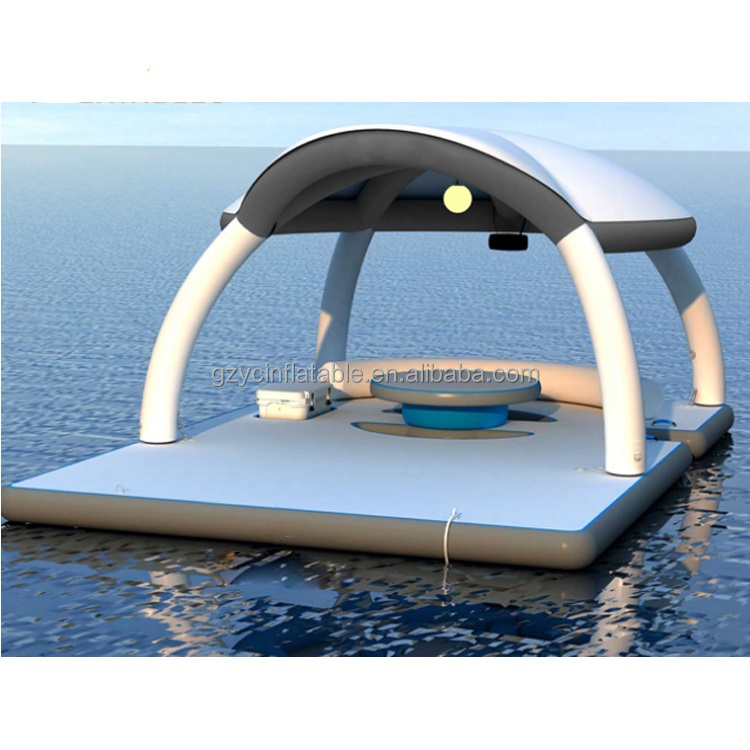 Guangzhou raft dock air mat гидроцикл платформа плавающая надувная док-станция с крышей палатка вода плавающий остров