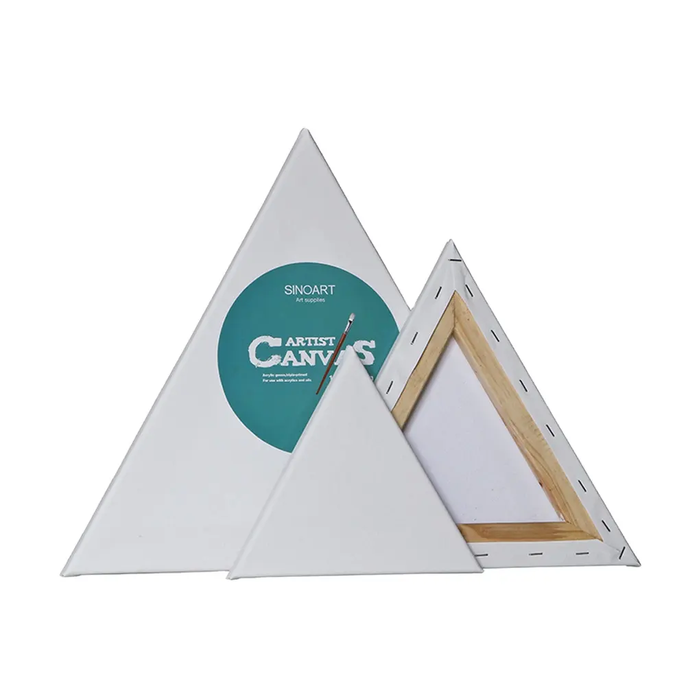 Good Quality Wholesale Triangular Mini Stretched Artist Canvas For Painting