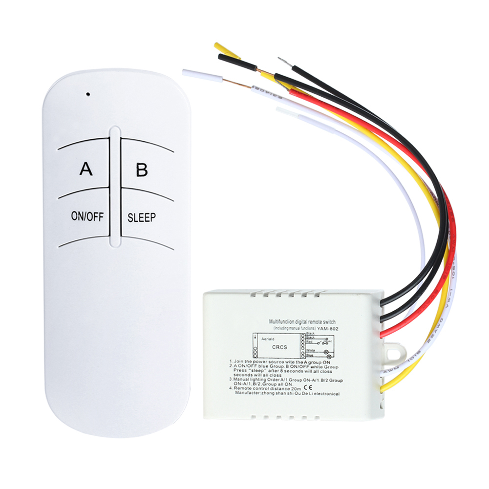 1/2/3/4 Ways ON/OFF 220V Wireless Remote Control Switch Digital Remote Control Switch Multifunction Light Lamp Gadgets