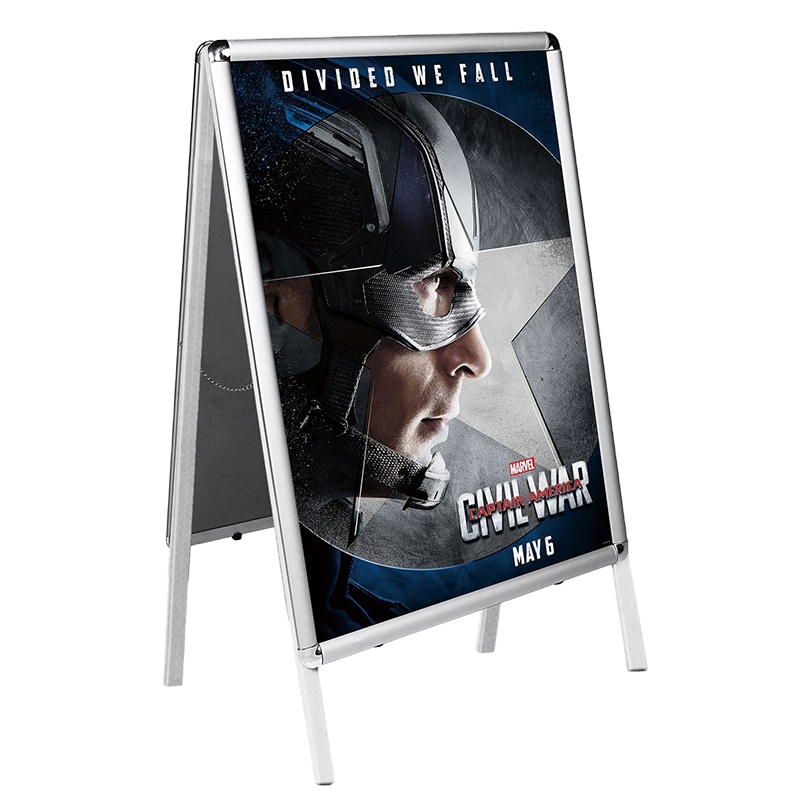 Outdoor movable multi-function durable poster stand magnetic whiteboard stand Menu display rack advertise flip chart