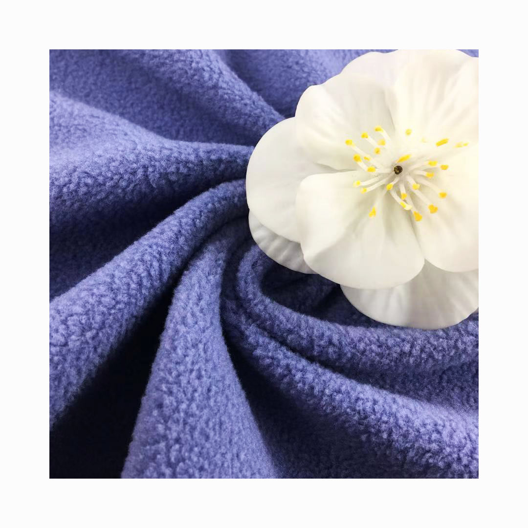 100D Double Brush Single Wave 100%Recycled Polyester Polar Fleece Fabric for Blankets