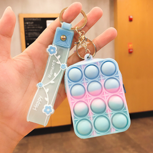 Rodent control pioneer fun training silicone toy children's push bubble fidget sensory toy soft PVC rubber Epoxy game keychain