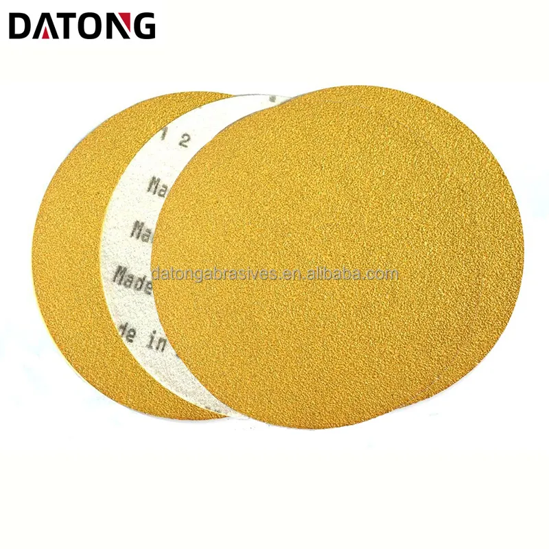 Datong factory High quality abrasives sand paper 5inch 125mm Grit 100 Round Ceramic yellow Sanding Disc For Metal and Wood
