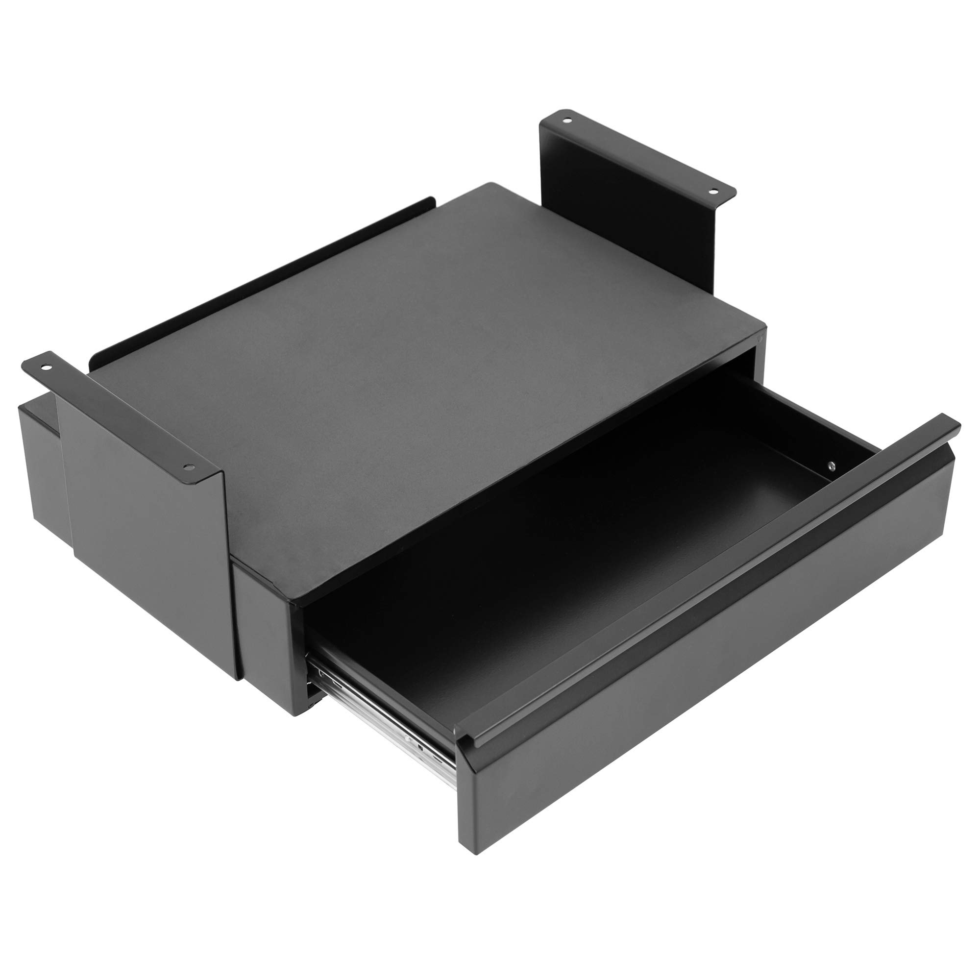 Office Sliding Storage Organizer Black Standing Desk Add-On Drawer Under Desk Drawer