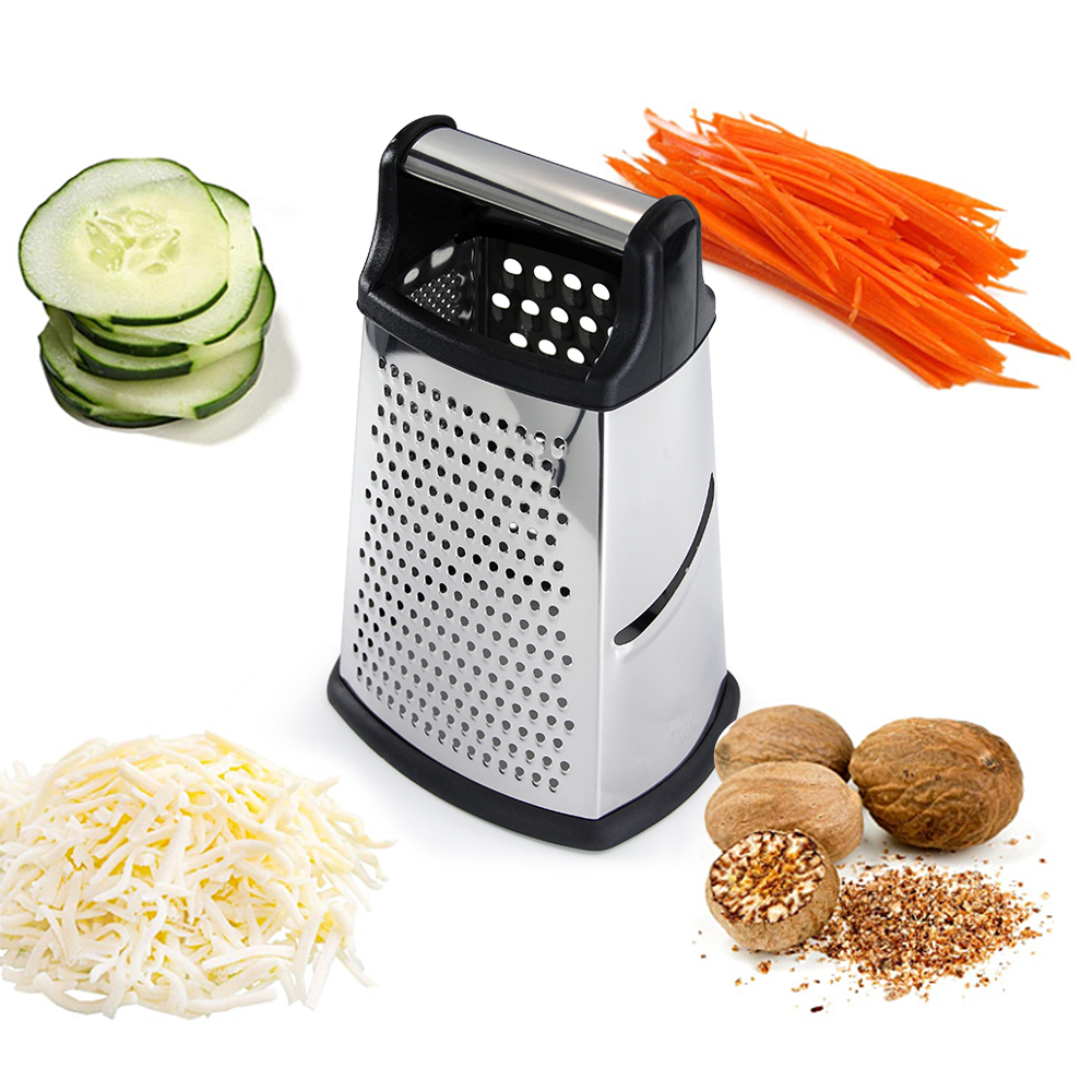 Four-sided Planer Stainless Steel Planer Multifunctional cheese Ginger Vegetables Grater With Non-slip Handle Kitchen Tools