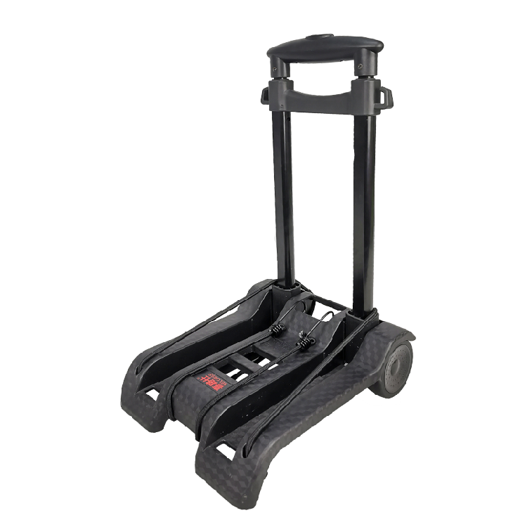 Portable With Wheels Telescopic Black Heavy Duty Lightweight Cart For Luggage Moving