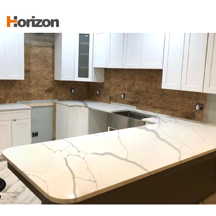 high quality OEM/ODM Factory Supplier Quartz Slabs Artificial Quartz grey Quartz stone countertop