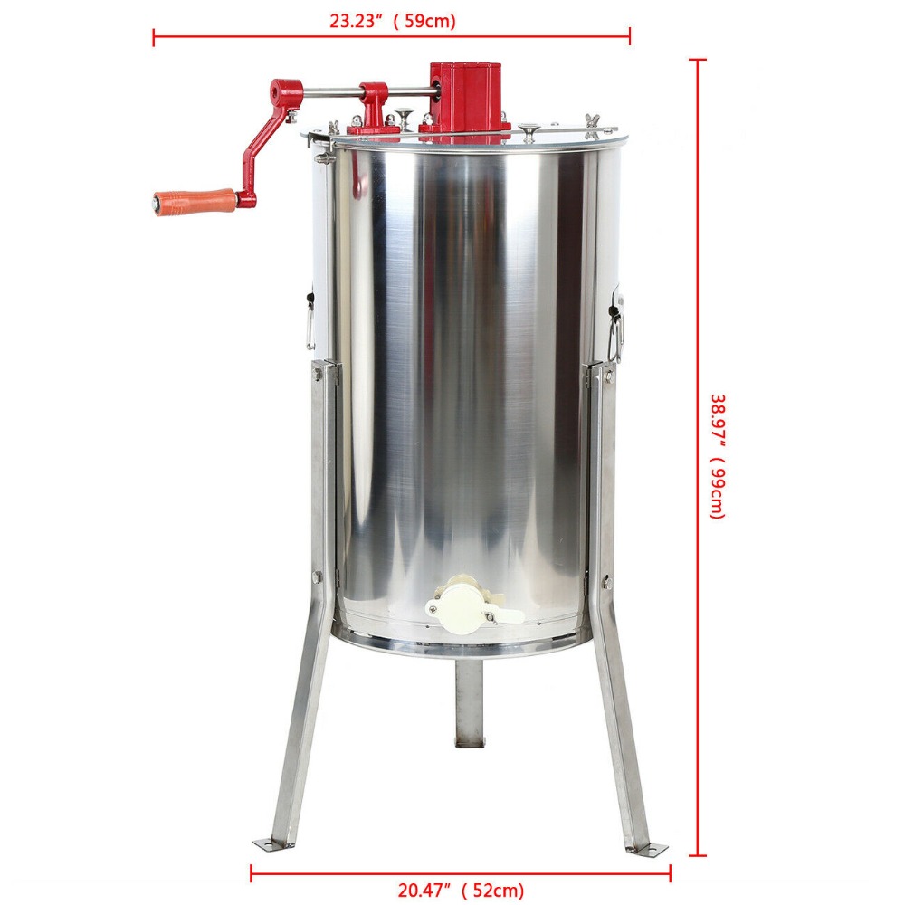 Bee Keeping Tools 3 Frames Manual Stainless Steels Honey Bee Extractor