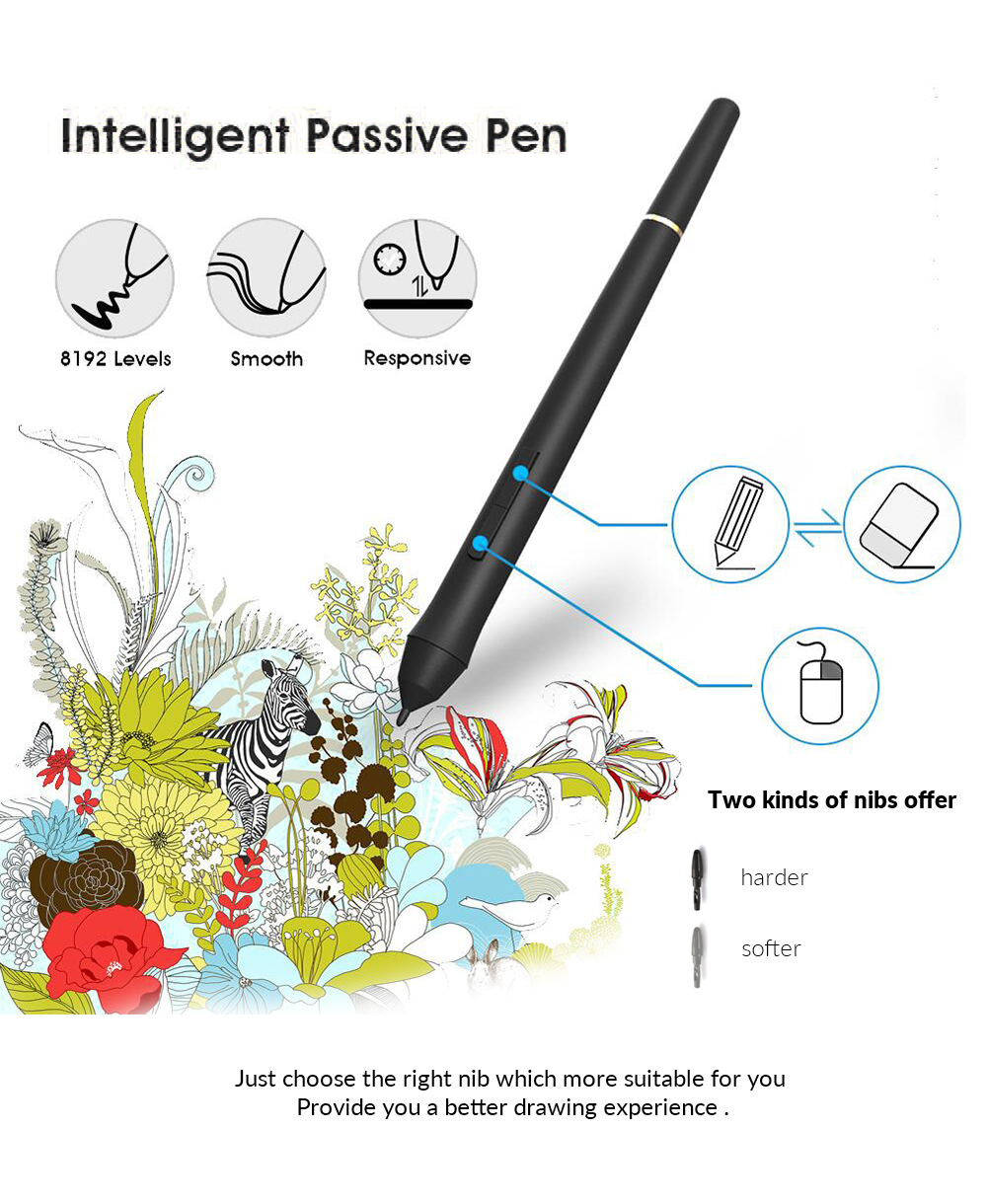D161 15.6 Inch IPS Screen Color Accuracy Convenient Graphic Pen Display Drawing Tablet Monitor