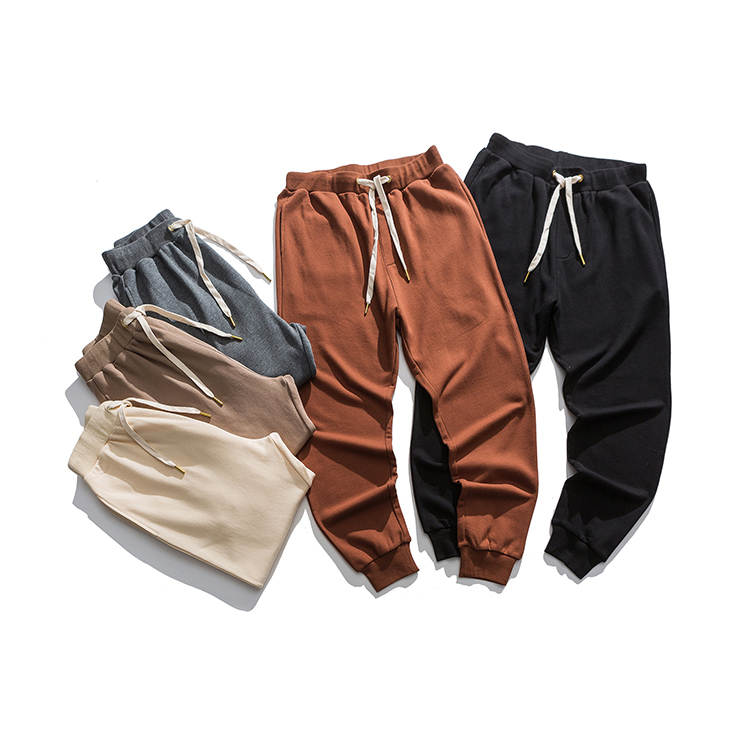 Wholesale manufacturer fashion Autumn custom heavy cotton jogger knitted leisure loose gym fitness sports pants