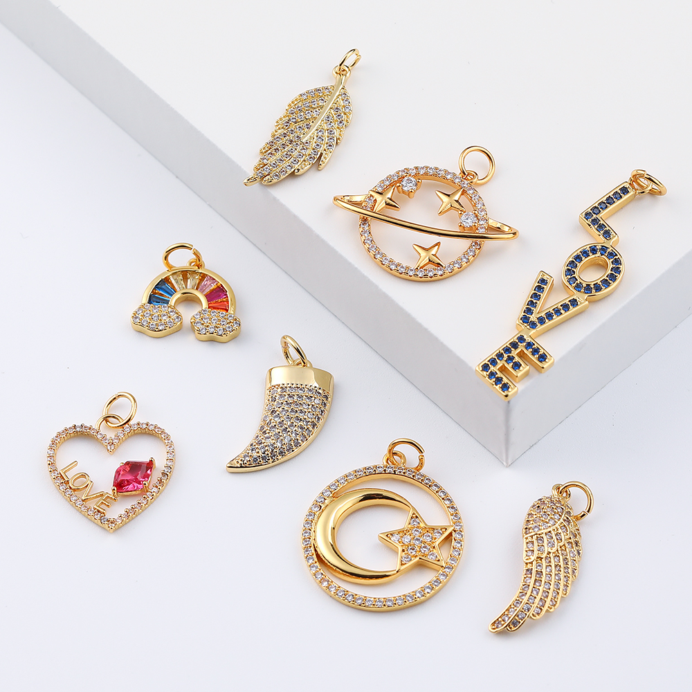 Wholesale factory price STAR MOON Brass loc jewelry accessories bracelet Fit for Original Pandora jewelry making