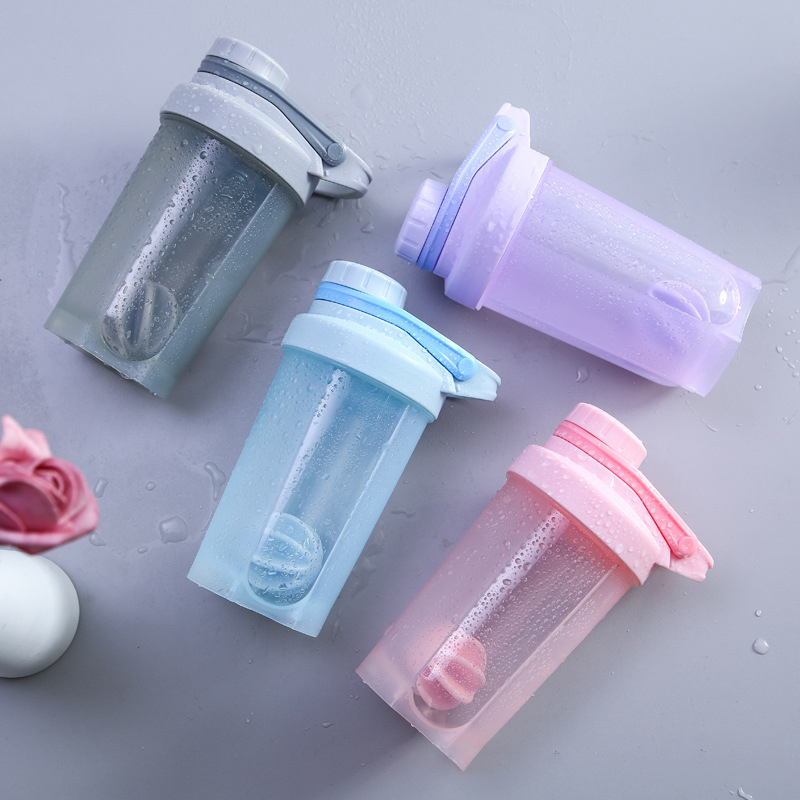 Custom 500ml Unisex Multi Colors Pink Plastic Protein Shakers Bottle With Ball
