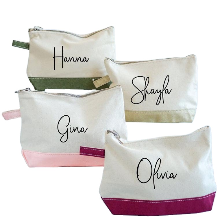 Профессиональная косметичка Monogrammed Beauty, сумка для подружки невесты, холщовая косметичка, подарок лучшему другу