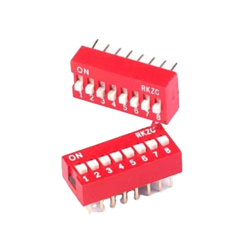 Slide Type Switch Module 2.54mm 8-Bit 8 Position Way DIP Red Pitch