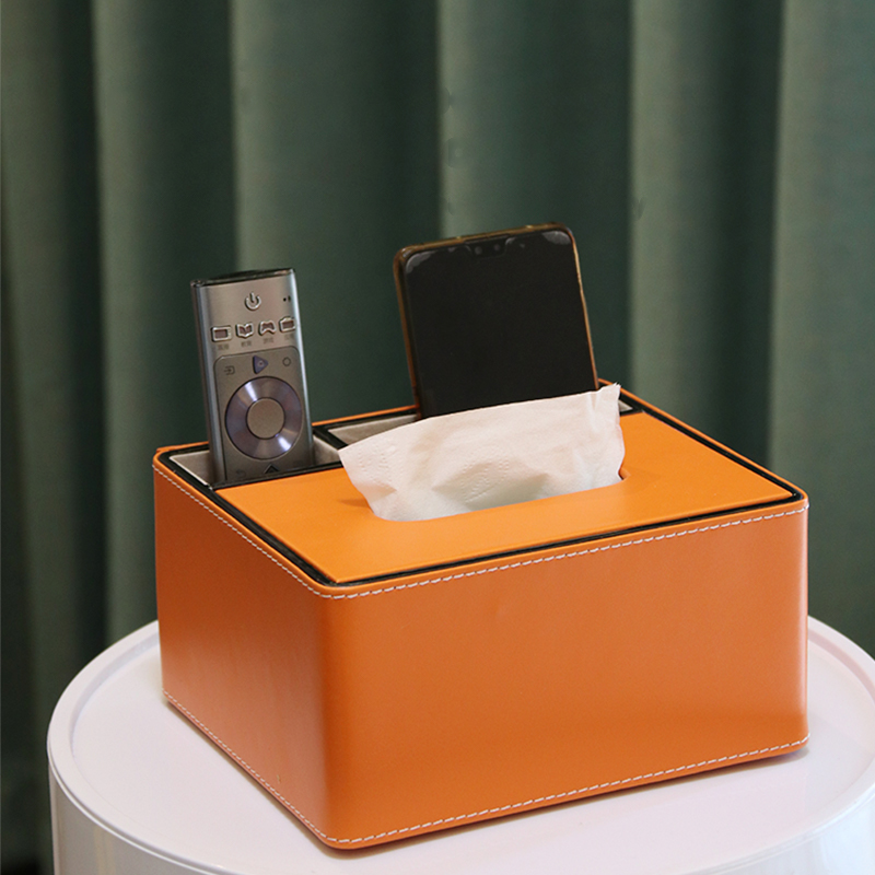 Leasylife Classical PU Leather High Class and Fashionable Tissue Box Rectangle Napkin Tissue Holder