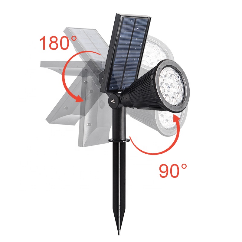 IP65 Adjustable 12 LED Solar Energy Lawn lamp Classic Outdoor Decorative Lighting Park And Garden Lawn Light For Drop Shipping