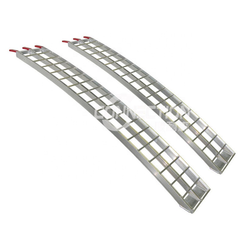 Portable dock aluminum folding motorcycle ramp