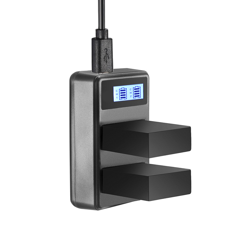 Замена ЖК-дисплей Dual USB зарядное устройство для GoPro Hero 8 7 6 5 черный AHDBT-501 батарея