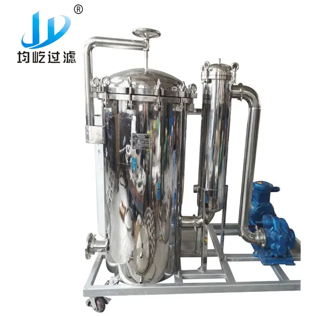 Stainless steel liquid filter housing for beer filtration
