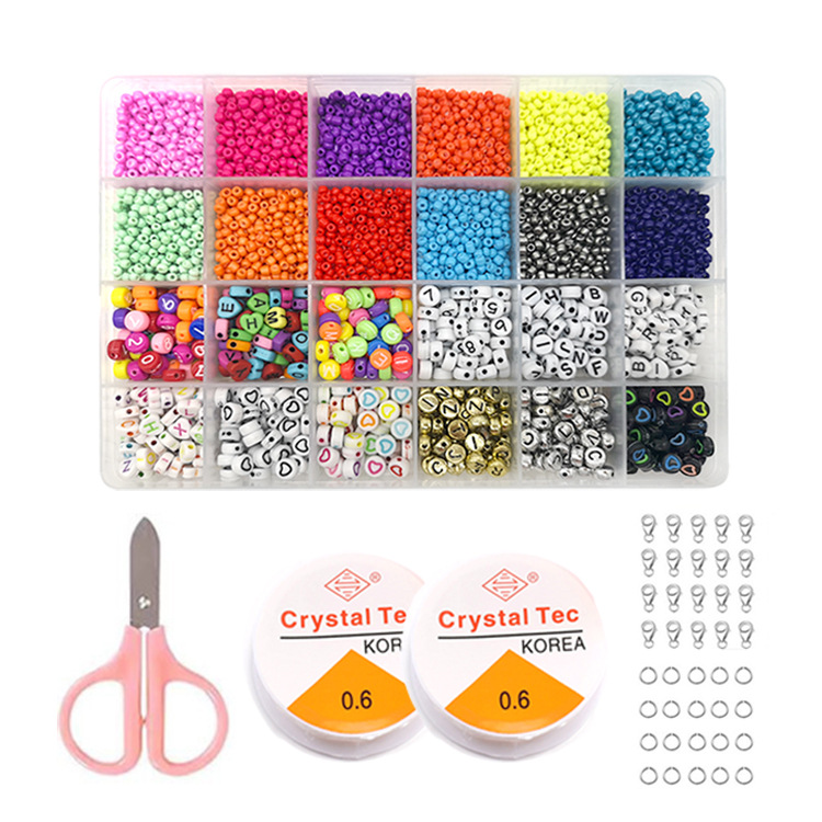 Duoying DIY seeds flat beads Handmade Polymer Clay flower Beads Kits bracelets sets round polymer clay beads for jewelry making