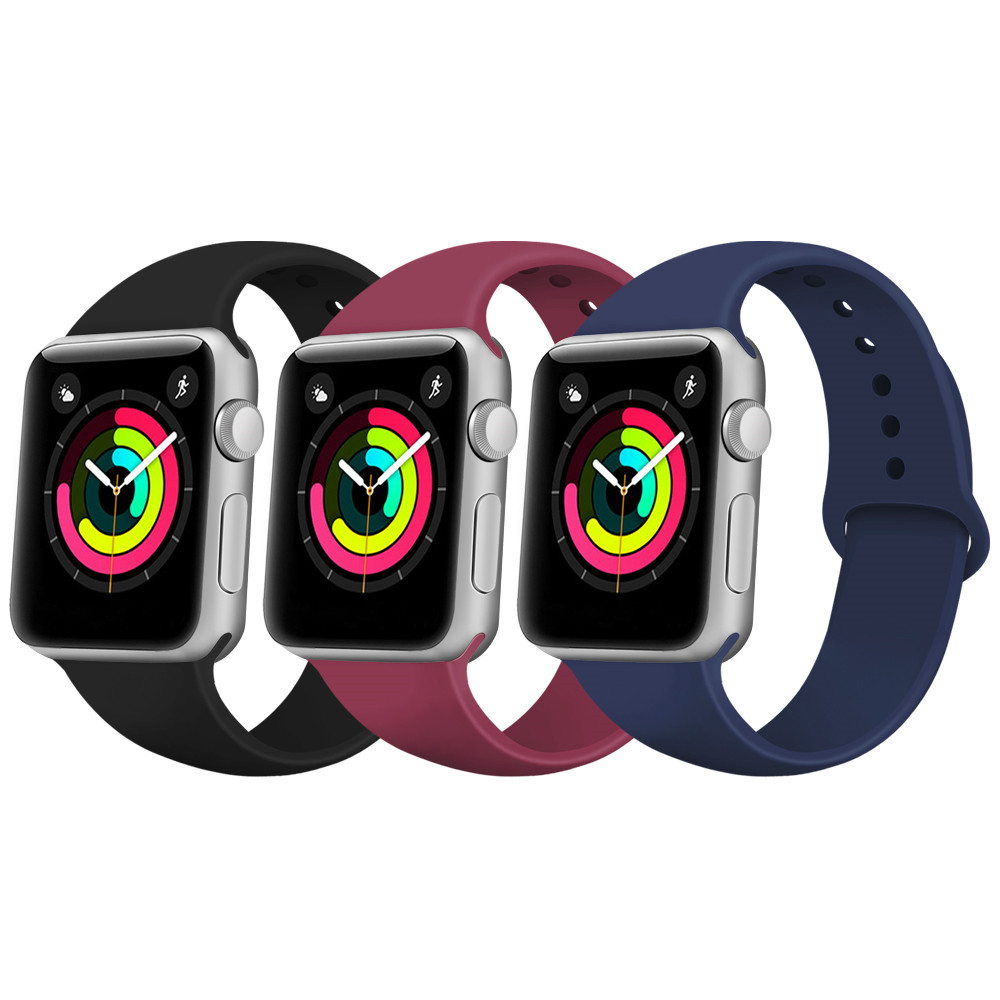 Замена силиконовый ремешок для наручных часов Apple Watch, версии 6 5 4 3 2 1 SE для наручных часов iwatch, ремешок 38, 40, 42, 44 мм