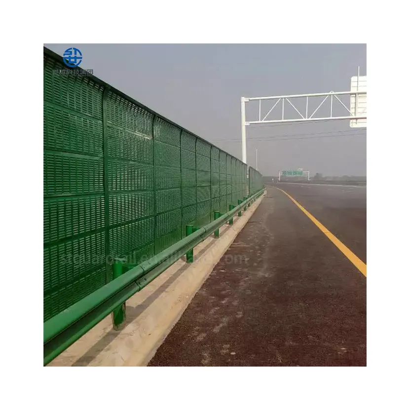 Roadway soundproof fence highway noise barrier panel metal sound noise barrier wall aluminum highway noise barrier