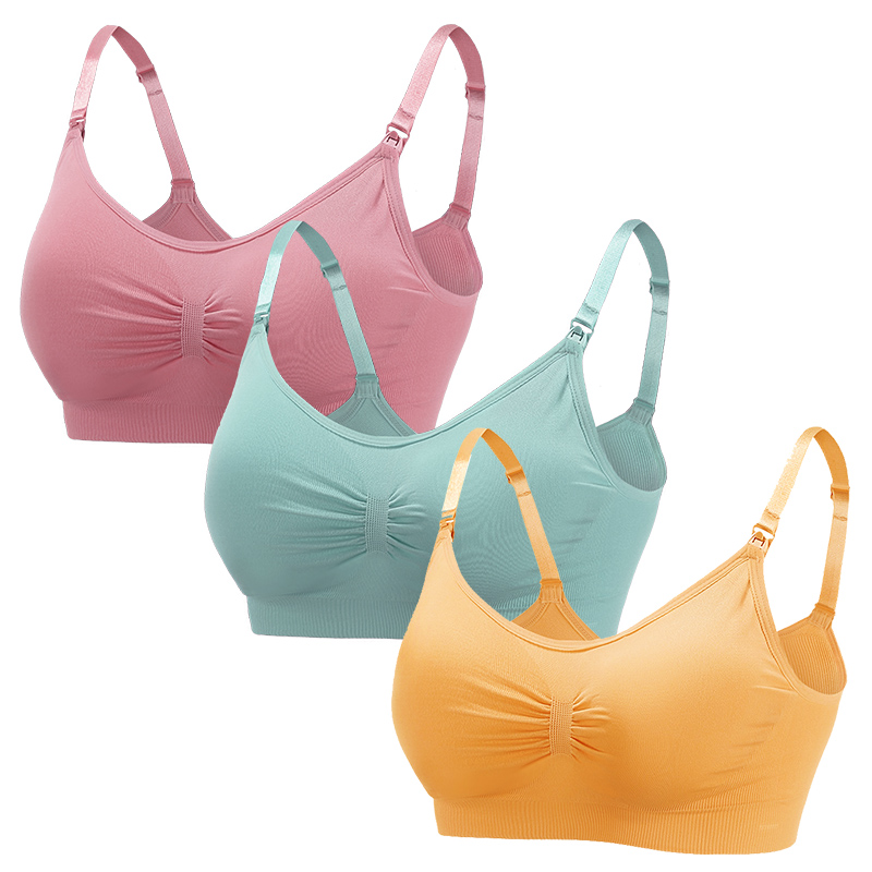 Seamless Wireless Nursing Bra Postpartum Pregnant Sujetador De Lactancia Anti-Sagging Maternity Bra For Breast Feeding Women